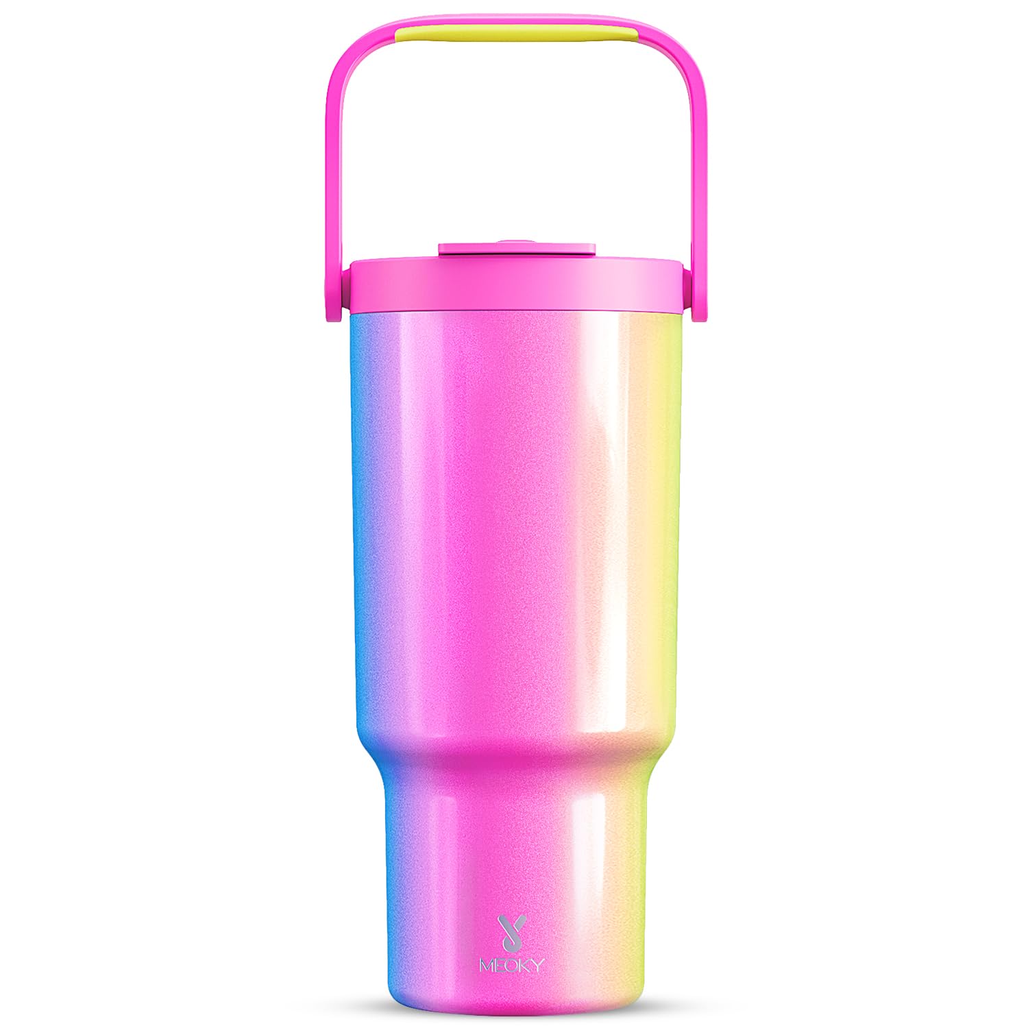 Meoky 32 Oz Stainless Steel Tumbler With Handle – Leak-Proof, 24-Hour Cold, Fits Cup Holders - View #4