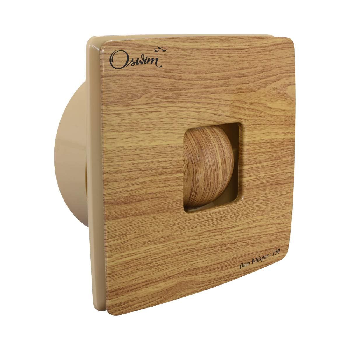 Wooden Finish Deco Whisper Mini Exhaust/Ventilation Fan(150mm/6 Inch) (Light Wood)