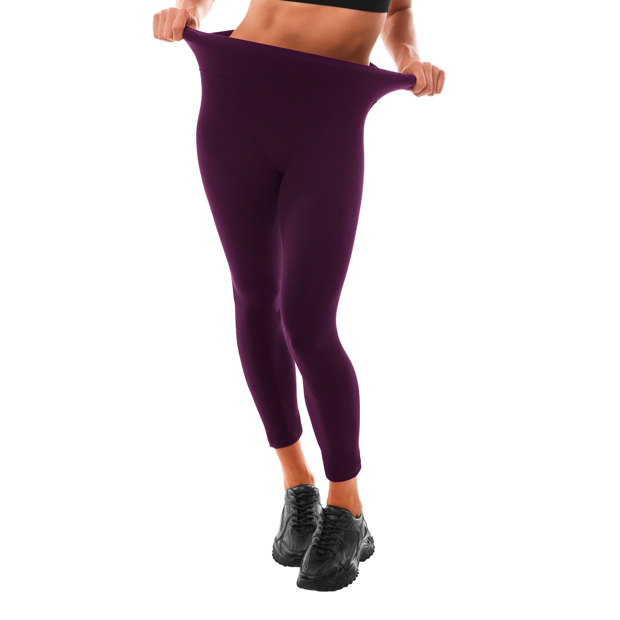 Leafigure Leggings Damen High Waist - Leggins Blickdicht Schwarze für Sport Gym Yoga