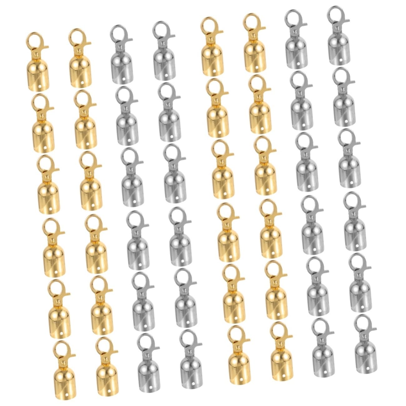 Tope Final De Cuerda Acero Tapón Patio Manos Galvanizado Broche De Extremo De Cuerda Conectores De Cuerda Mosquetón De Extremo De Cuerda 12 Piezas X 4