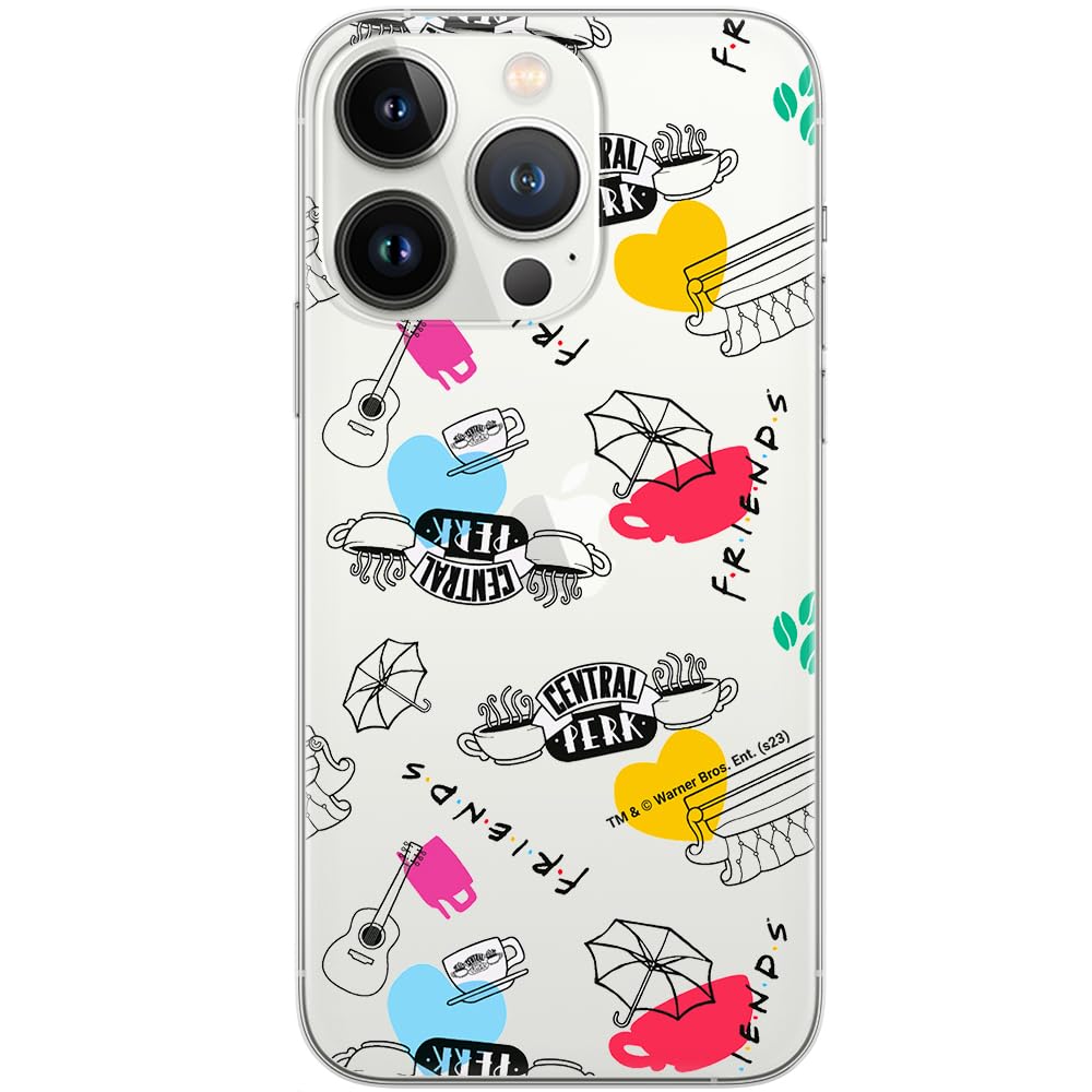 ERT GROUP mobile phone case for Iphone 13 PRO original and officially Licensed Friends pattern 037 optimally adapted to the shape of the mobile phone, partially transparent