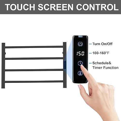 Miniatura 6 de Toallero Eléctrico con Control de Voz para Alexa y Google Home, TUYA - Calentador de Toallas de Baño Montado en la Pared, Enchufable, Material de