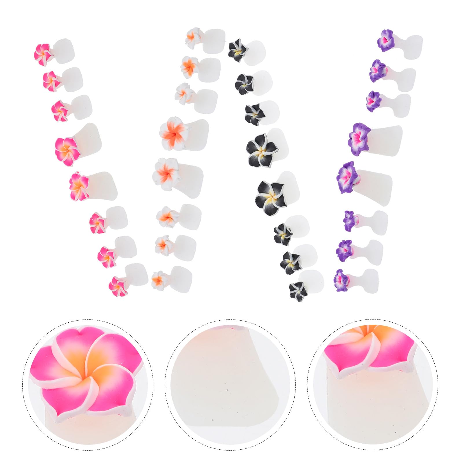 Healvian Separadores de Dedos para Uñas 32 Piezas de Silicona Forma de Flor para Pedicura y Secado de Esmalte en Pies