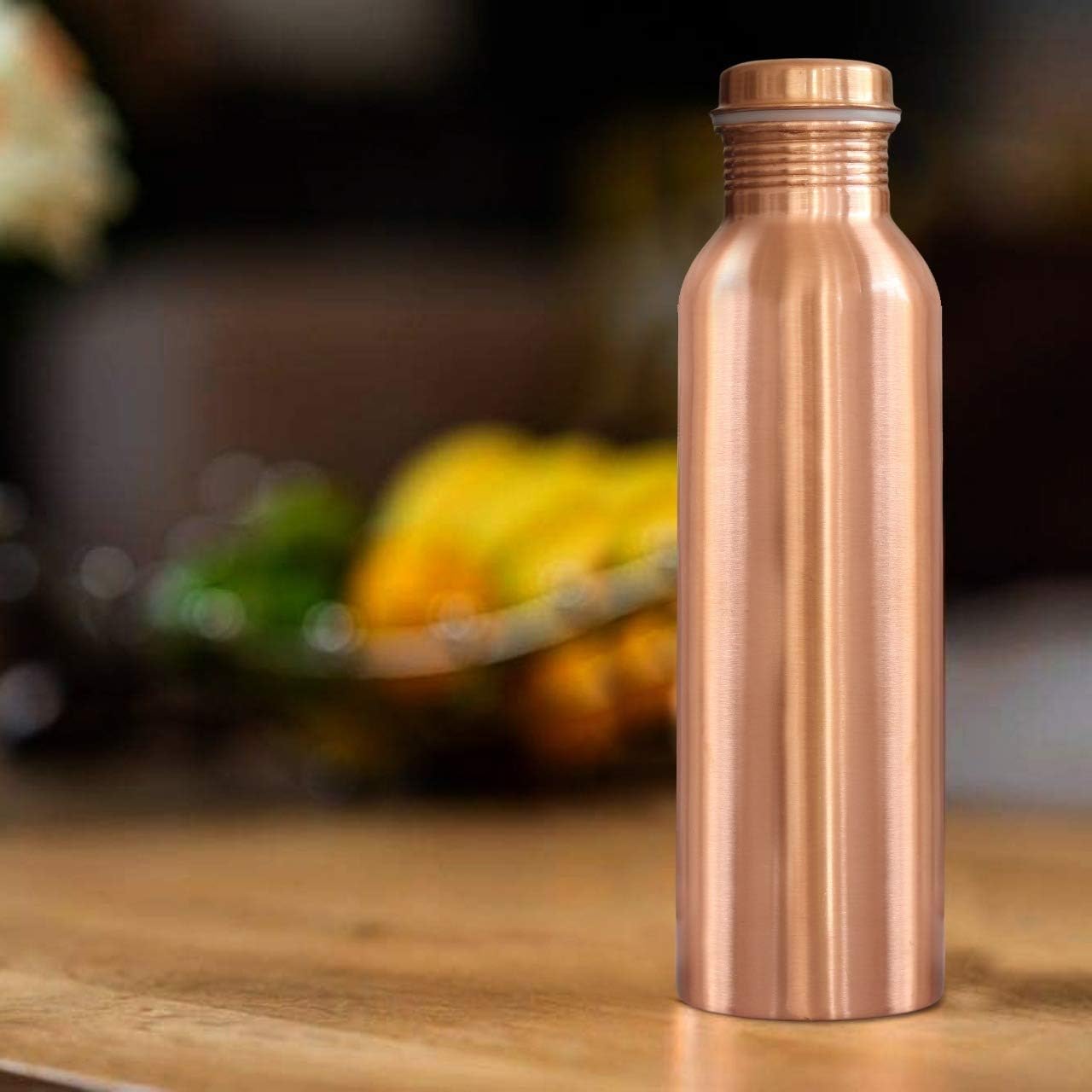NACTAR100% Pure Copper Water Bottle 900 ML Set of 1