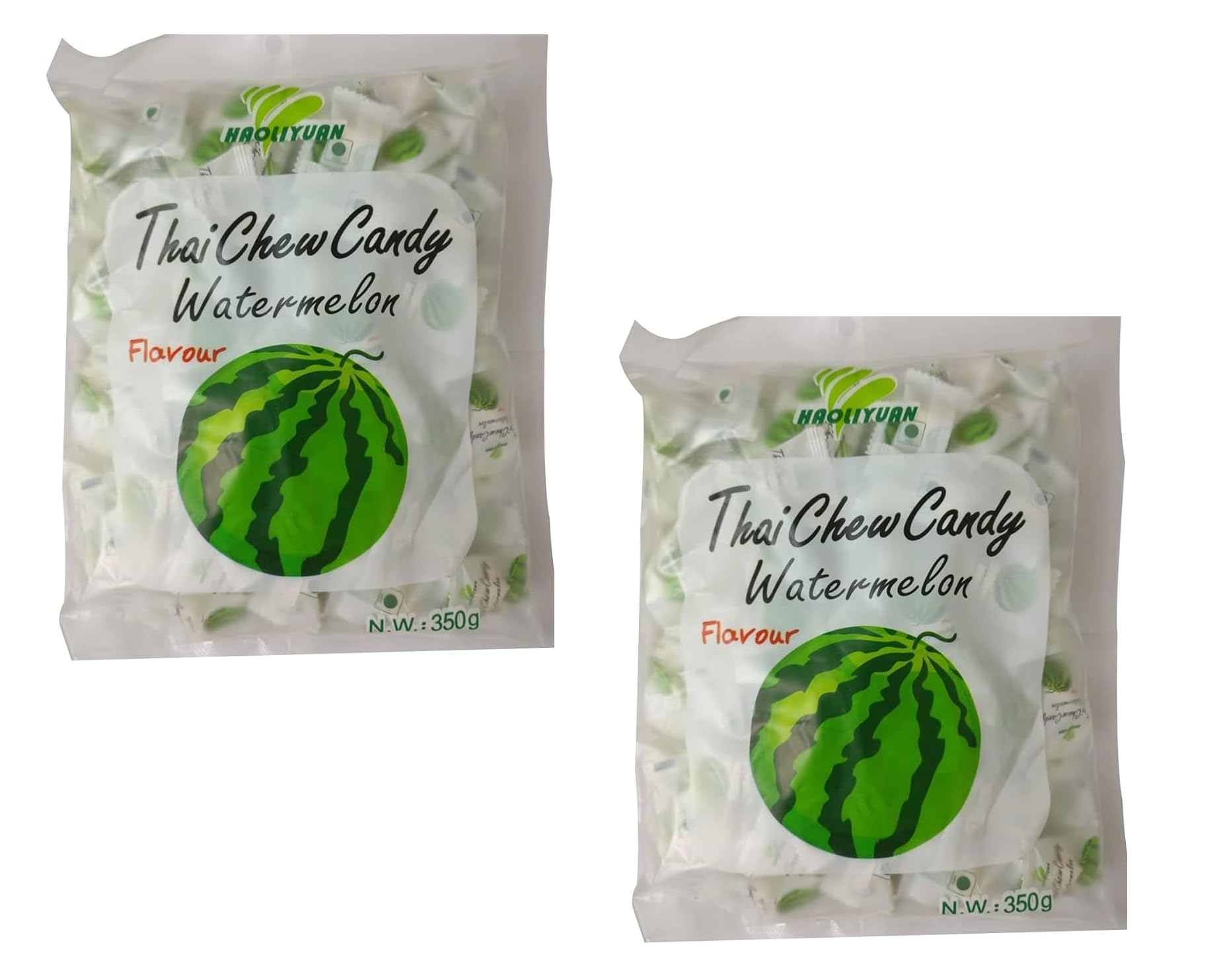 Haoliyuan Thai Chew Watermelon Flavored Candy Pack Of 2,(2 x 350g)