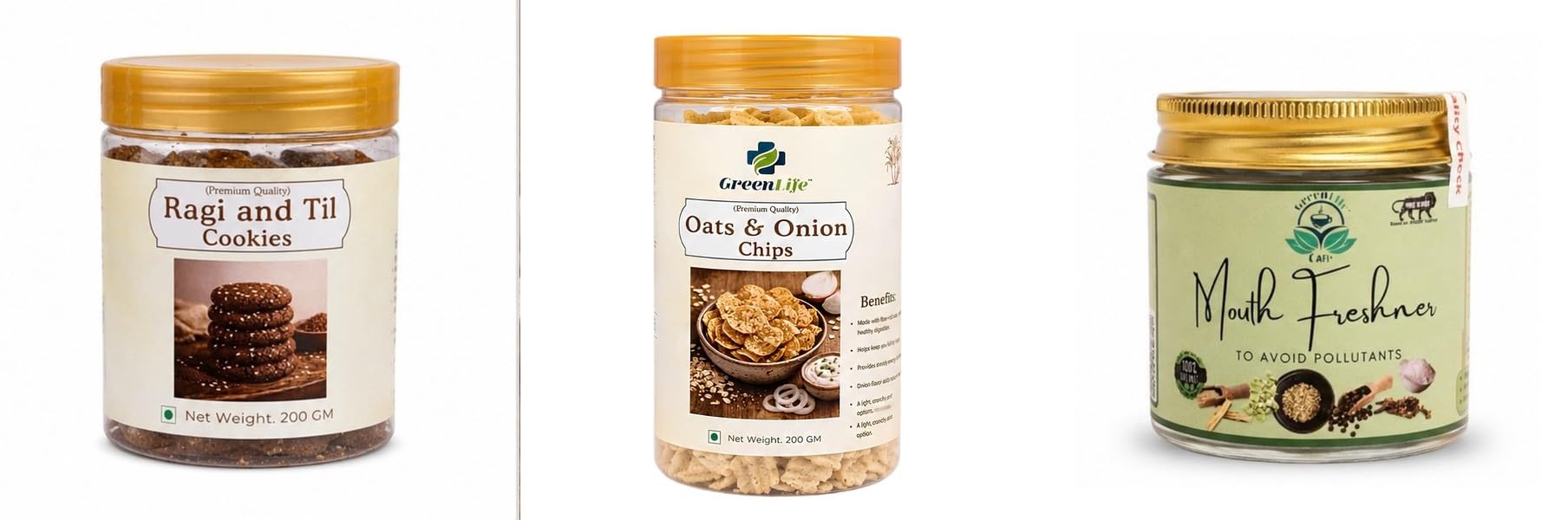 Ragi and Til Cookies | Finger Millet & Sesame | 200gOats & Onion Chips | Baked Oats | Crispy Onion Flavor Chips | 200gOrganic Jaggery Candy with Pepper 250g | Natural Desi Gur-image-44