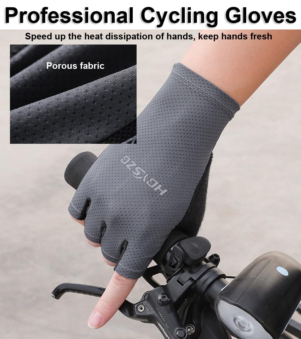 SUJAYU Guantes de pesca sin dedos, guantes de pesca para hombres y mujeres, guantes de protección UV sin dedos, guantes de conducción, guantes de navegación, guantes de kayak, guantes de remo, guantes