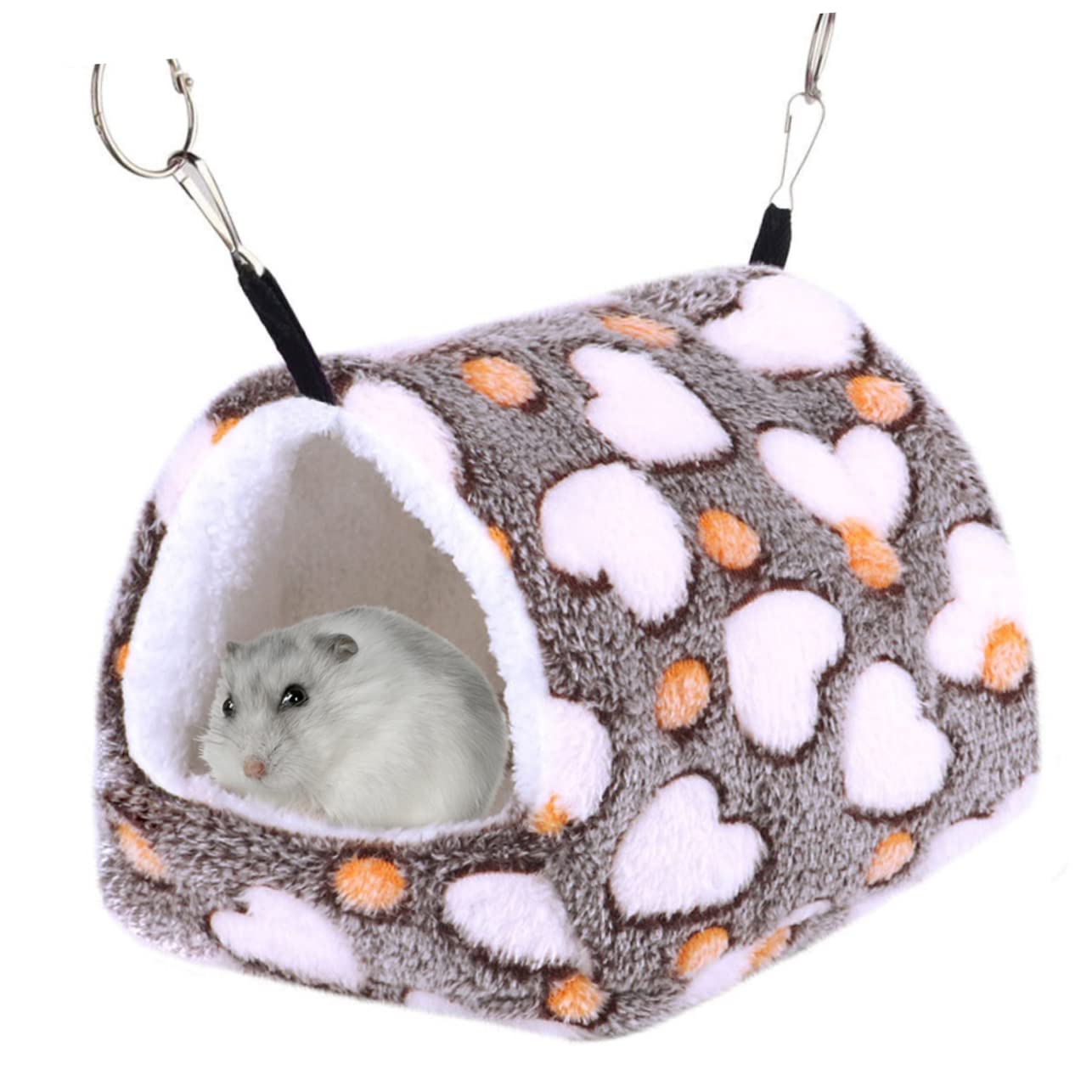 SUPVOX 5piezas Hamster Hammock Colgante De Invierno para Cama Acolchada y Cálida con Ganchos para Hámsters y Roedores Diseño De