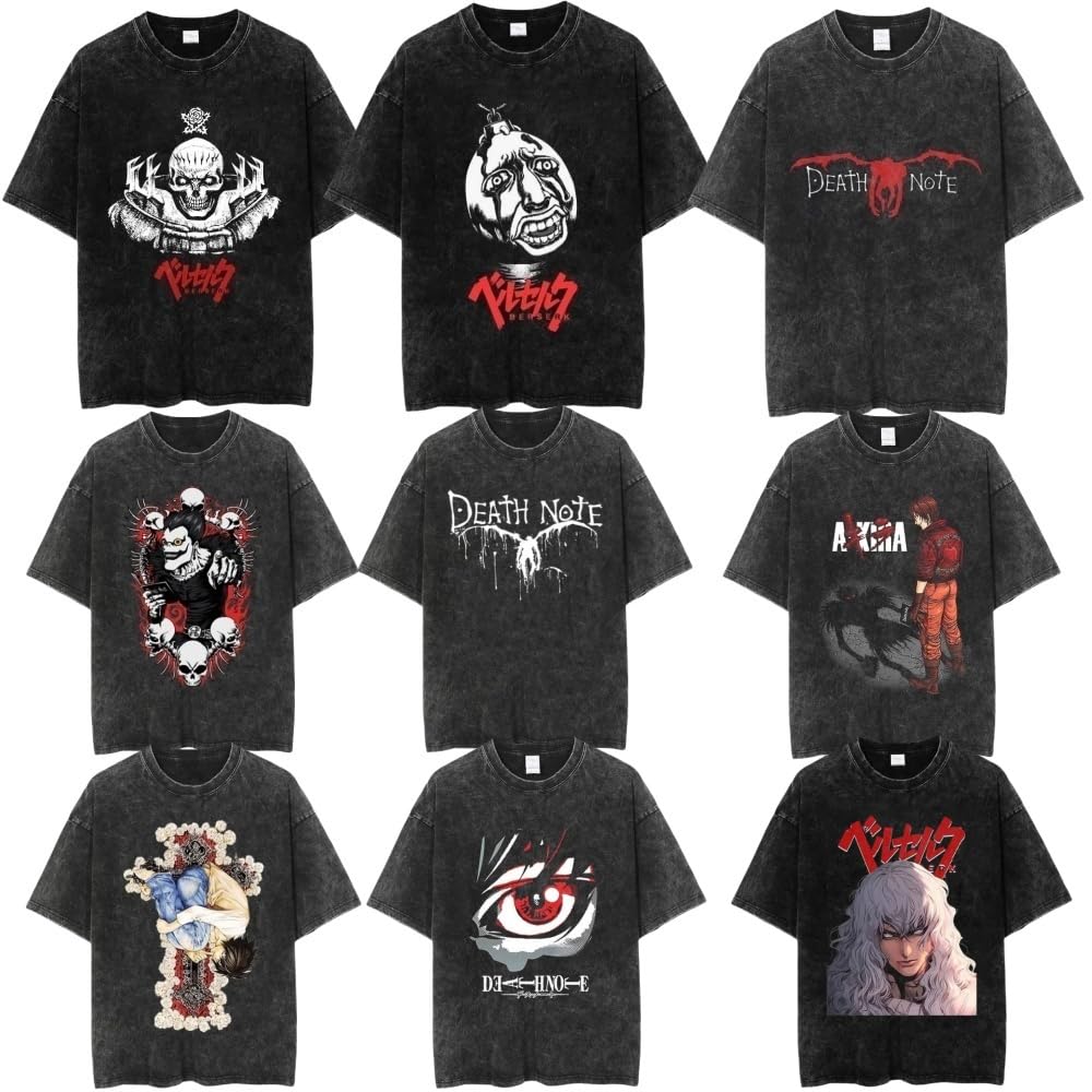 DeathNote デスノート Tシャツ 夜神月・ニア・メロ DeathNote デスノート Tシャツ 夜神月・ニア・メロ 黒 DeathNote