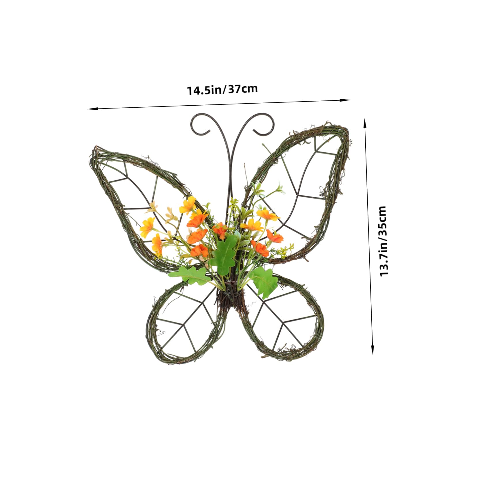 Ghirlanda Primaverile Forma Di Farfalla Fiori Artificiali Per Decorazione Di Porte e Finestre Decorazione Leggera e Versatile Per Ogni Occasione