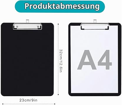 Clipboard A4 6 Writing Board with Rubberised Metal Clamp Clipboard