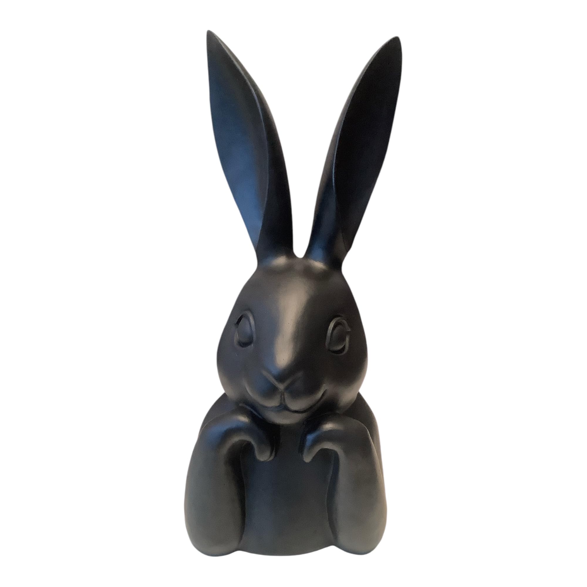 Osterhase Deko Max 40 cm schwarz Hasenbüste Osterdeko Hasenkopf