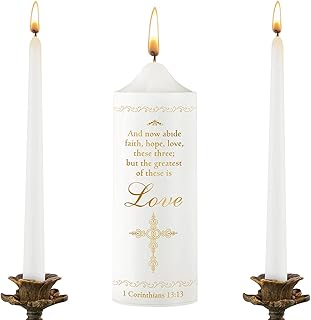 Frienda Unity Candles for Wedding Ceremony Set Wedding Unity Taper Candles Catholic Religious Ceremony Accessories(Charming Style)