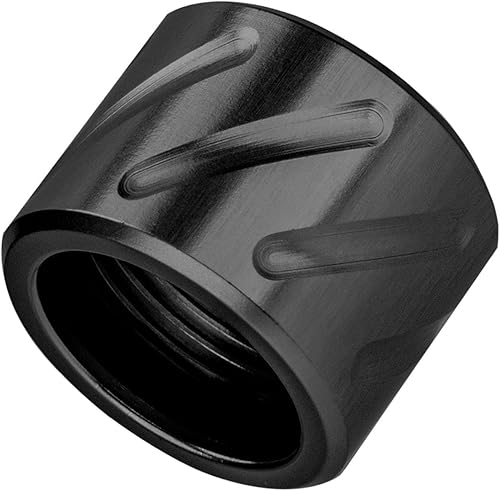 Vista 90 de NDZ Performance Protector de rosca de barril de 1/2x28 pulgadas de aluminio anodizado y acero inoxidable Cerakote o PVD con junta tórica, fabricado