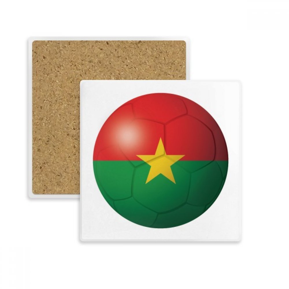 Coaster Burkina Faso en pierre absorbante idée cadeau originale pour amateur de football