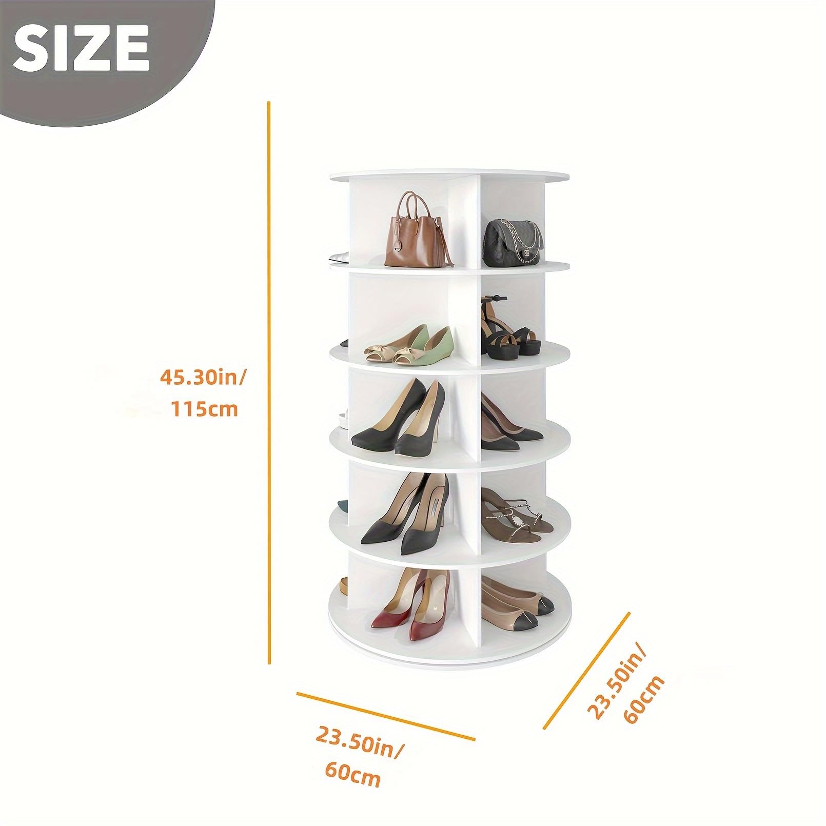 360°回転シューズラック♡新品 Amazon｜玄関廊下のスペースを節約する7階建ての独立した回転