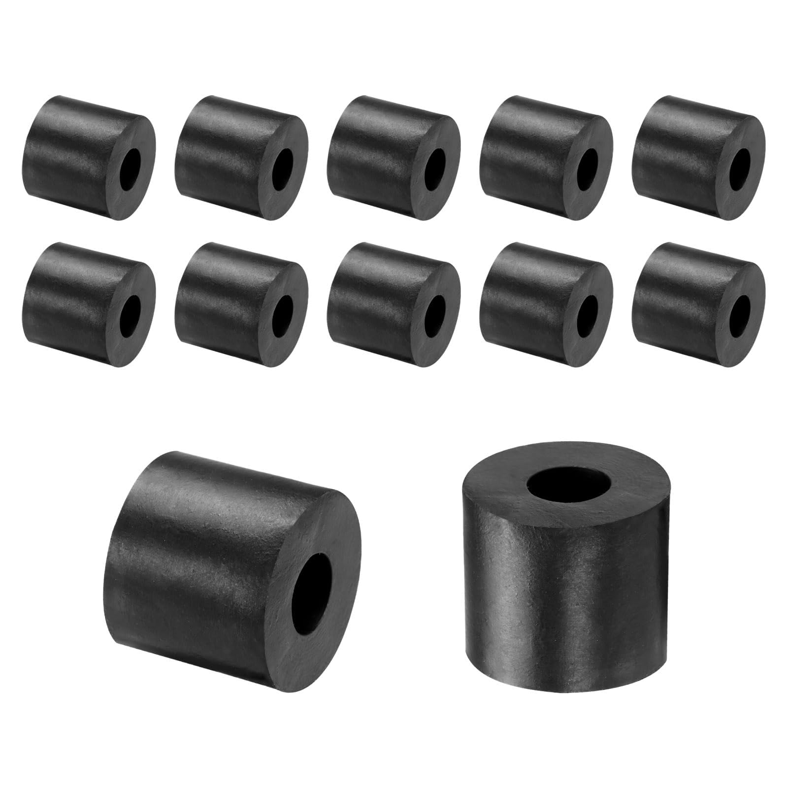TA-VIGOR 12Pcs Rubber Spacers 25mm OD x 10mm ID x 22mm Height – Anti-Vibration Rubber Blocks and Pads for Cars, Home Appliances, DIY – Shock Absorbing, Noise Reducing, Anti-Skid Washers — image 1