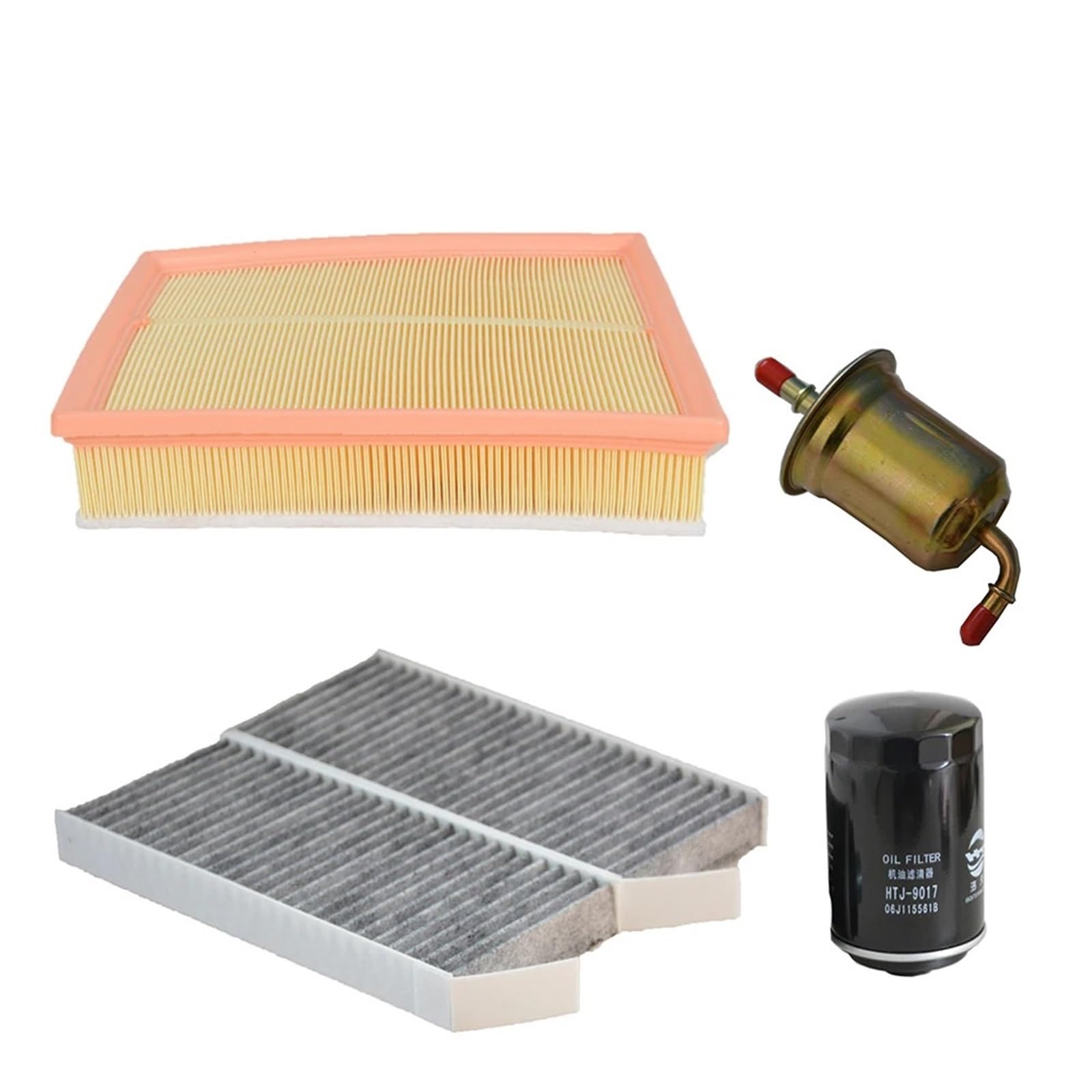 Filtro de aire del coche Juego de filtros de motor para BEIJING BJ40 PLUS 2.0T 2017- BJ40(B40) 2.0 T 2013 Kit de filtro de aceite, aire y combustible para habitáculo B00017063 Accesorios(4PCS)