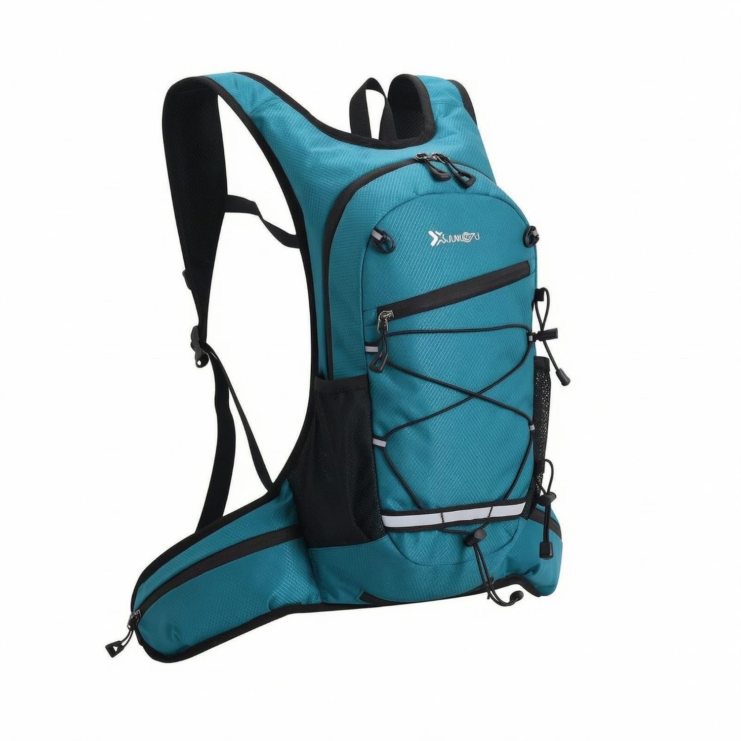 Lightweight Slim Hydration Backpack Elastic Lacing Hiking Hydration Backpack Mesh Pockets Outdoor Gear Adjustable Straps for Climbing, Cycling, Lake Blue-image-37