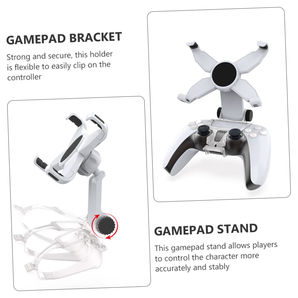 OSALADI 3stücke Praktischer Verstellbarer Handyhalter Für Gamepads Robuster Stand Für Gaming-szenarien Kompatibel Mit Verschiedenen Smartphones Stabil Und Benutzerfreundlich Für