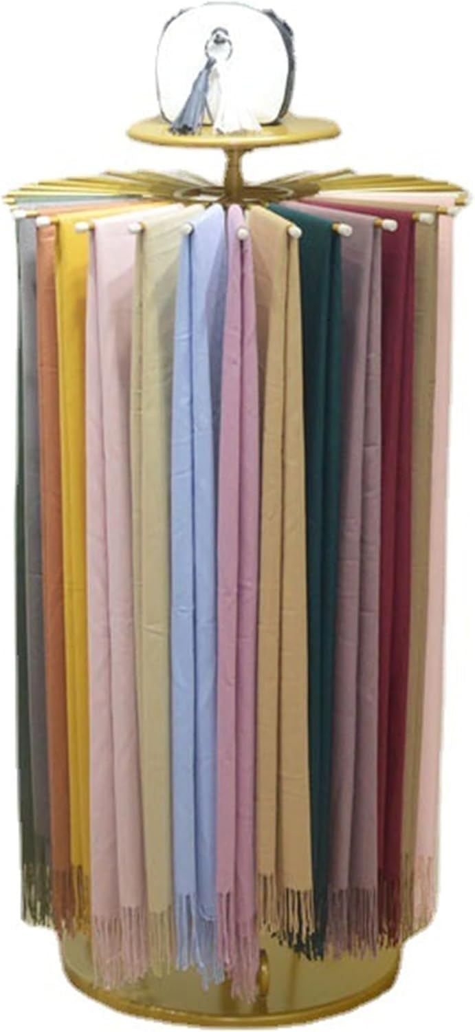 Porte-écharpes en métal et présentoir de magasin rond pour foulards