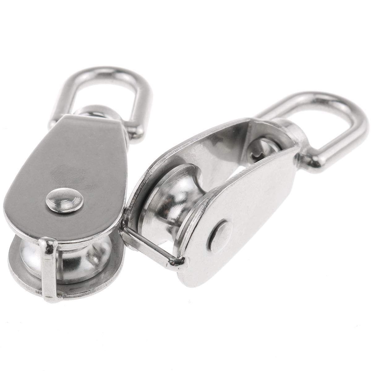 Polea de acero inoxidable para levantamiento de cocina, resistente, con rueda giratoria, cuerda de elevación