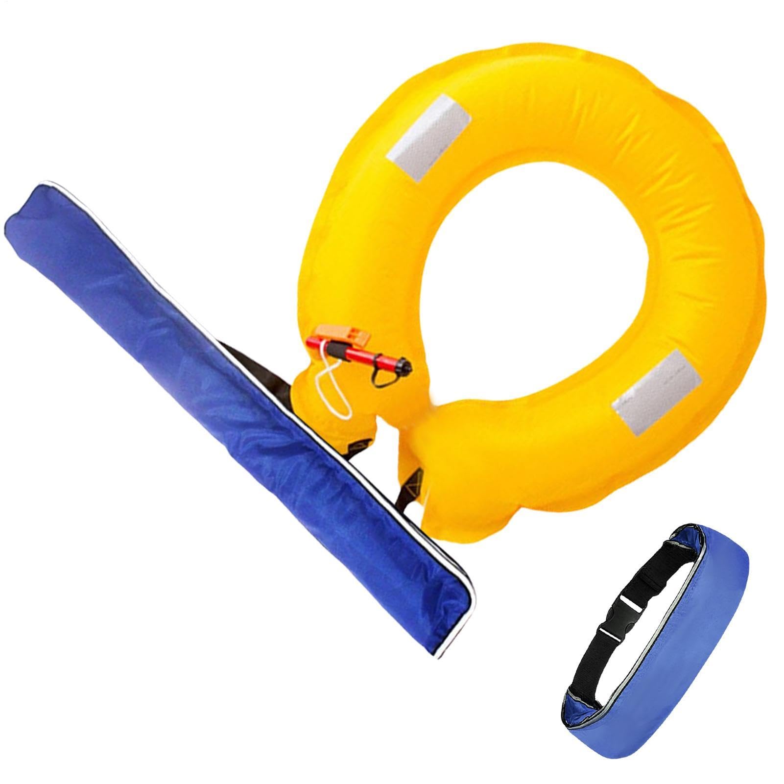 Marsupio gonfiabile | Anti-annegamento a prova di foratura | Cintura gonfiabile manuale per sport acquatici, kayak, pesca, canottaggio, snorkeling, donne, uomini, principianti