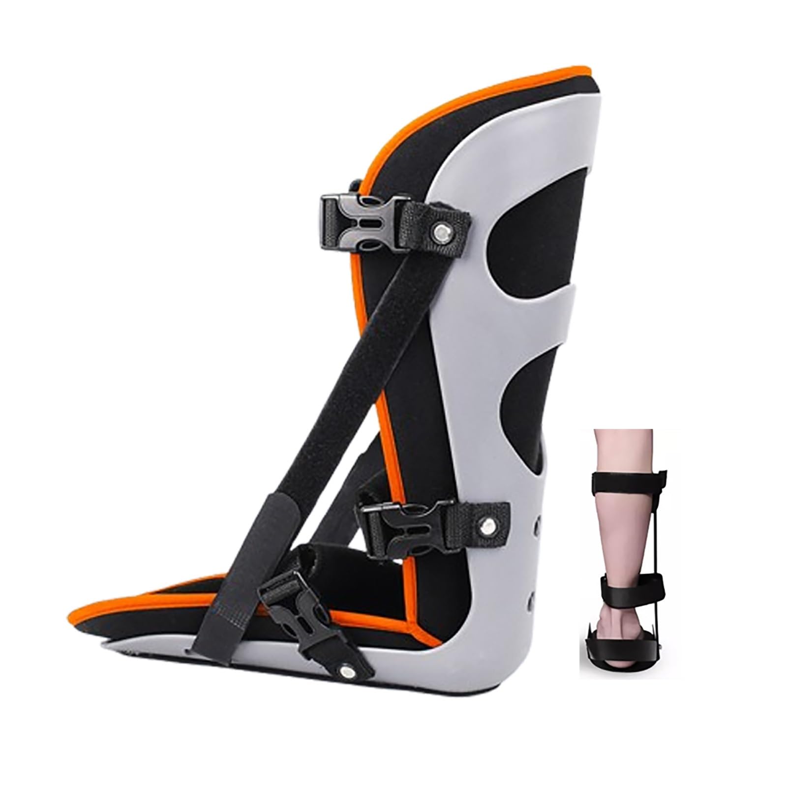 Férula nocturna posterior con pedal fijo, acolchada, plantar, inmovilizador de 90 grados, ajustable, for espolón calcáneo y alivio del pie, estiramiento, bota for tendón de Aquiles for hombres