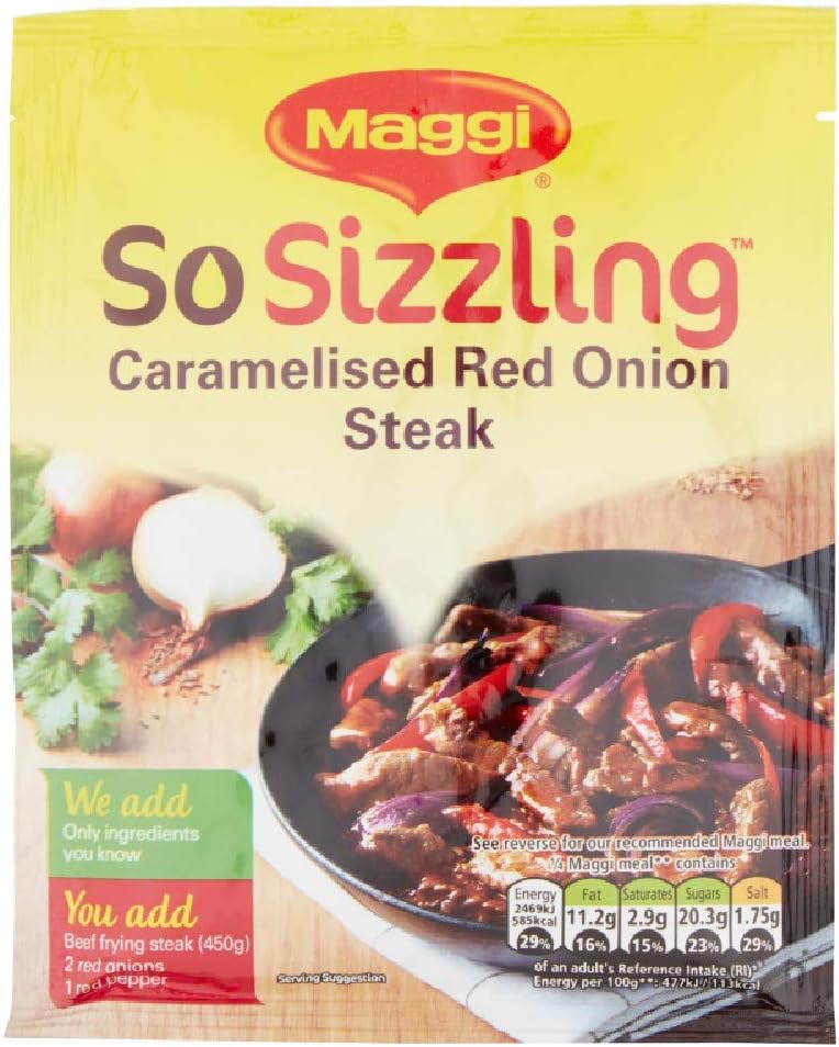 Maggi Fresh Idea for Sizzling Steak with Caramelised Onion, 52 g (Pack of 15)