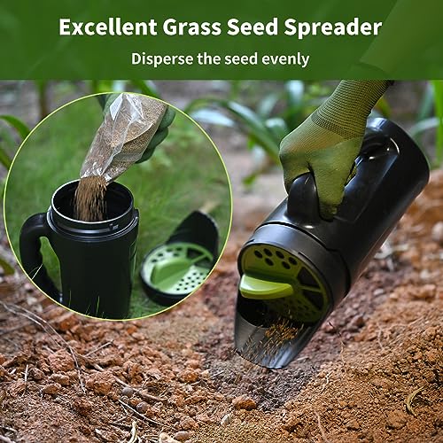 image for PERSZEN Seed Spreader Hand Held, Hand Spreader Lawn and Garden for Fer
