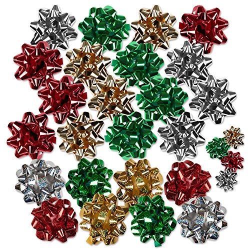Gift Boutique ITS40693L 30 Christmas Self Adhesive Gift Bows And 8 Rolls Of Christmas Curling Ribbons thumb #1