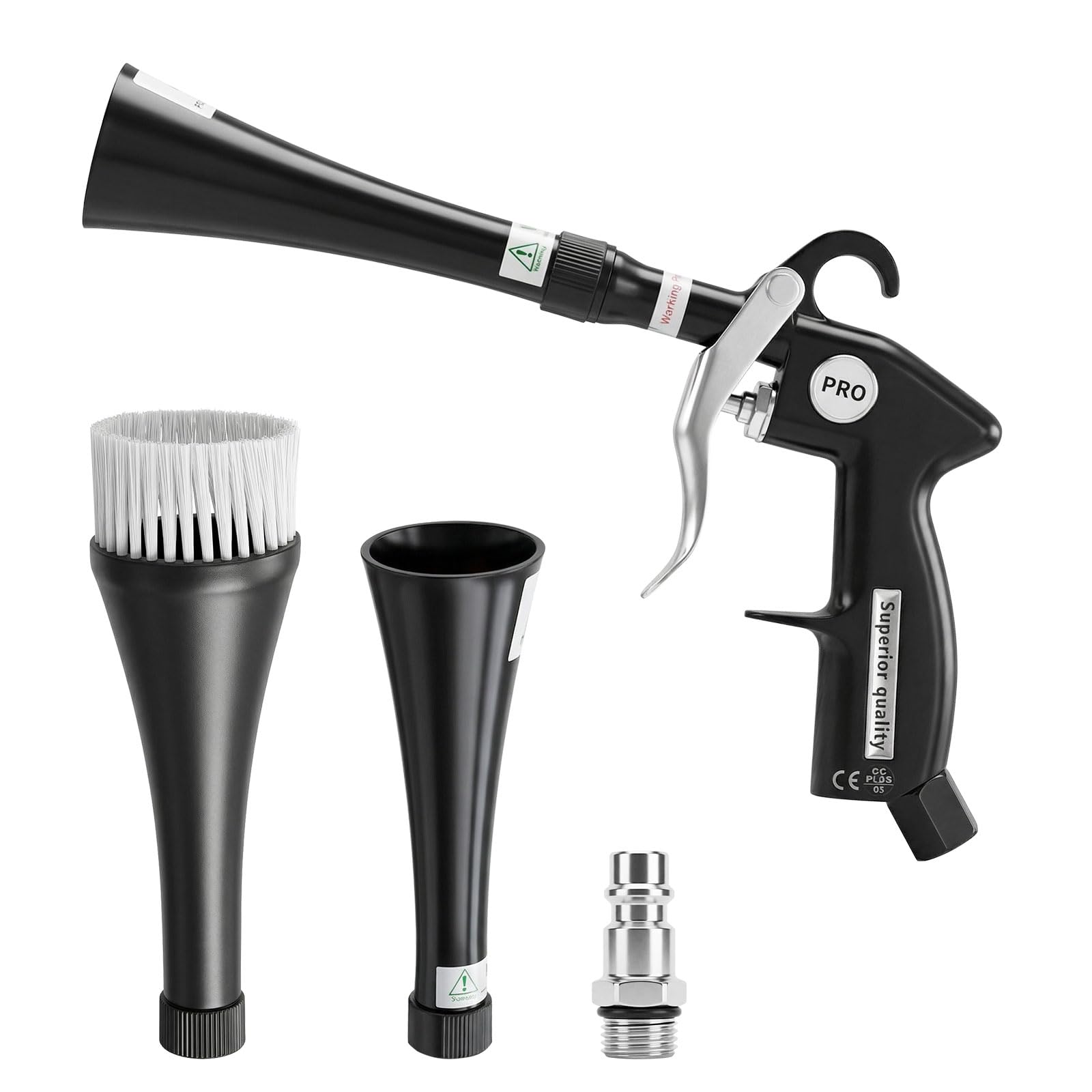 Compressed Air Gun for Cars, High Pressure Blow Gun with Rotating Nozzle, Fast and Efficient Car Interior Cleaning for Seats, Dashboards and Difficult Corners