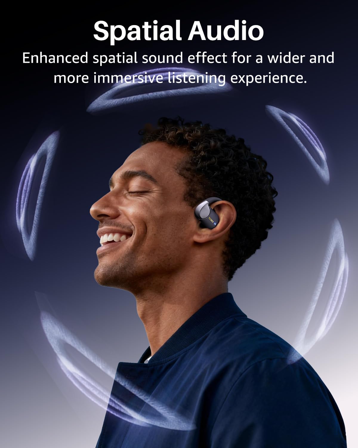 TOZO Open X2 Pro Open-Ear Kopfhörer, Smart Display, LDAC Hi-Res Audio, KI | 15,4-mm Treiber, Gyro Spatial Audio, Dual-Axis Open Fit Design, Bluetooth 6.0, KI-Übersetzung, 35 Std. Akku, IPX7
