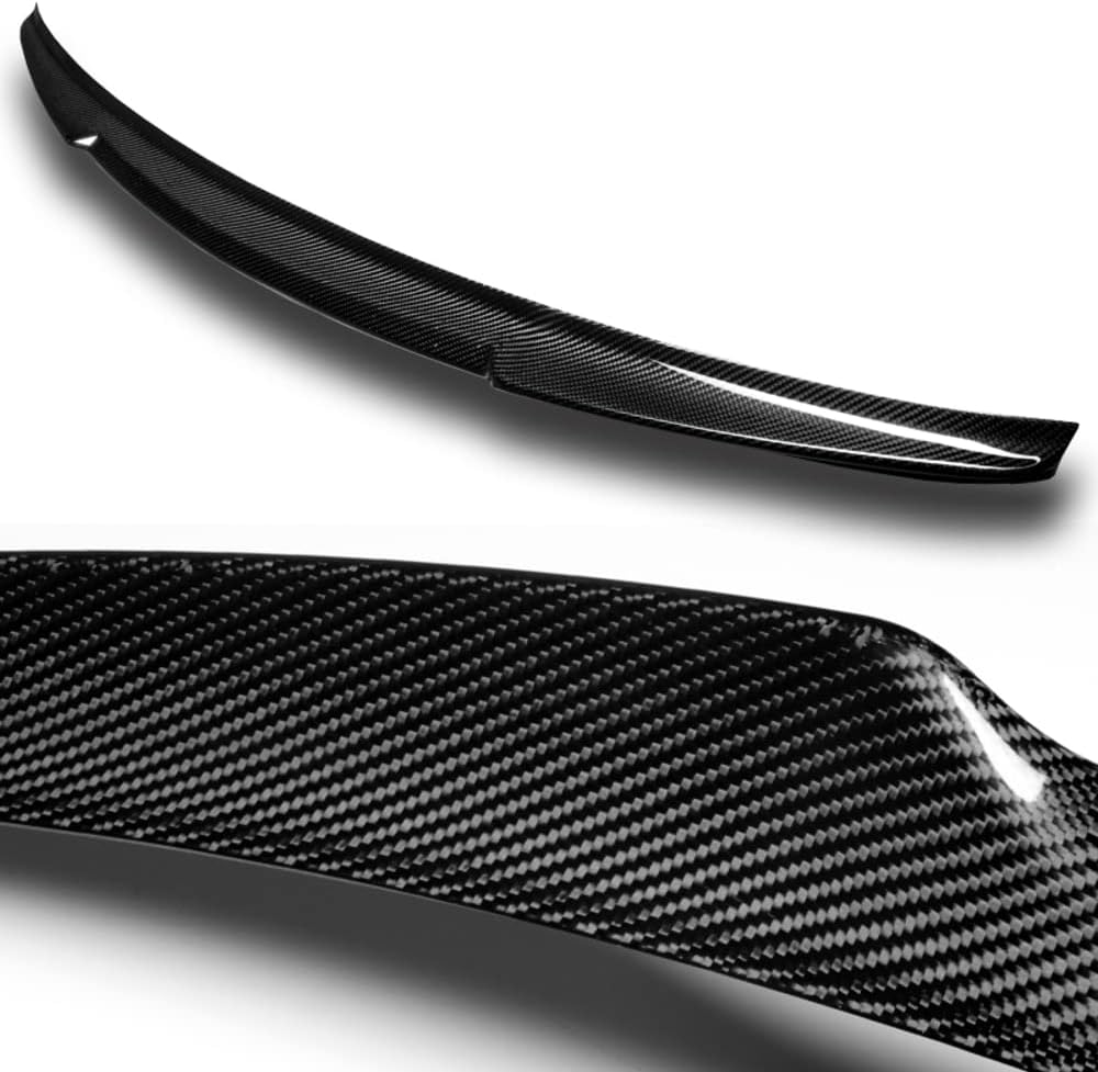 Q1-Tech, Real Carbon Fiber V-Style Lift Gate Trunk Spoiler Wing Compatible with 2011 - 2018 Volkswagen Jetta MK6 / MK6.5 Sedan Only , 2012 2013 2014 2015 2016 2017 2-SPC-7109-CF