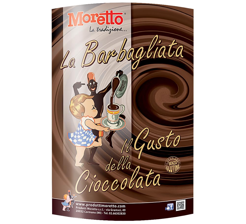 MORETTO Barbagliata - preparato in polvere per cioccolata calda in tazza - gusto CIOCCOLATO - 1 scatola con 50 bustine