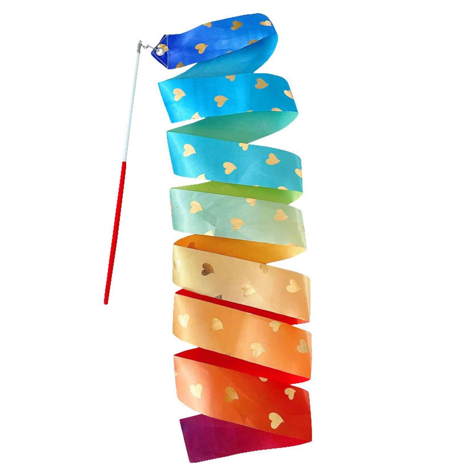 Nastro Streamer Da Ginnastica – Lungo Colorato, Bacchetta Da Danza Decorativa Per Spettacoli Per Bambini | Fai Finta Di Giocare A Esercizi Di Scena, Giocattoli Per Feste Per La Coordinazion