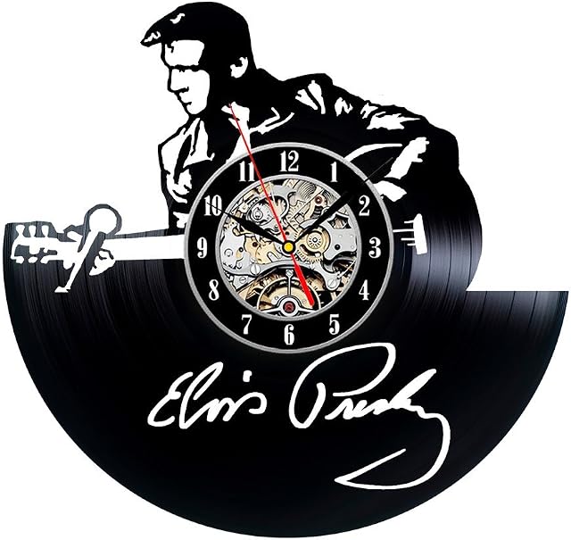 Elvis Presley Vintage Handmade Vinyl Clock Gift