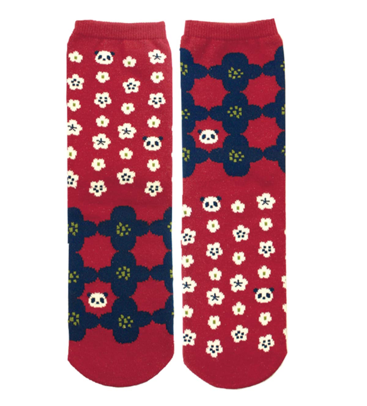 Japanese Samurai Ninja Socks Design Plum and Peony