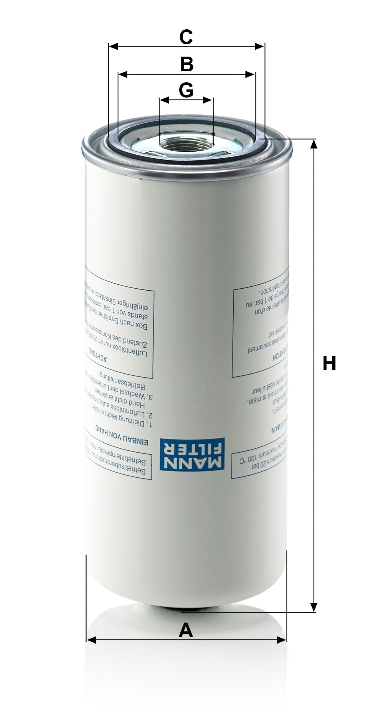 MANN-FILTER, LB 962/2 Separazione aria compressa-olio