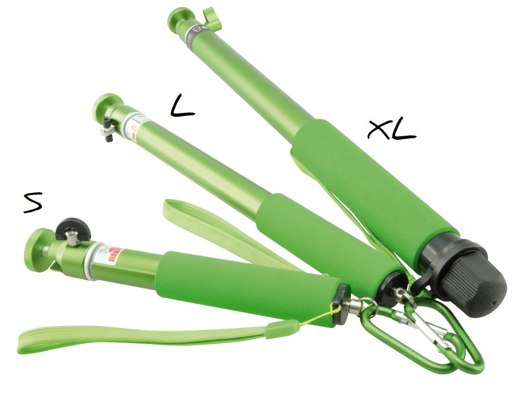 Palo Extens&iacute;vel De M&atilde;o Para Gopro Selfie Sticks Monop&eacute; Vermelho[Verde