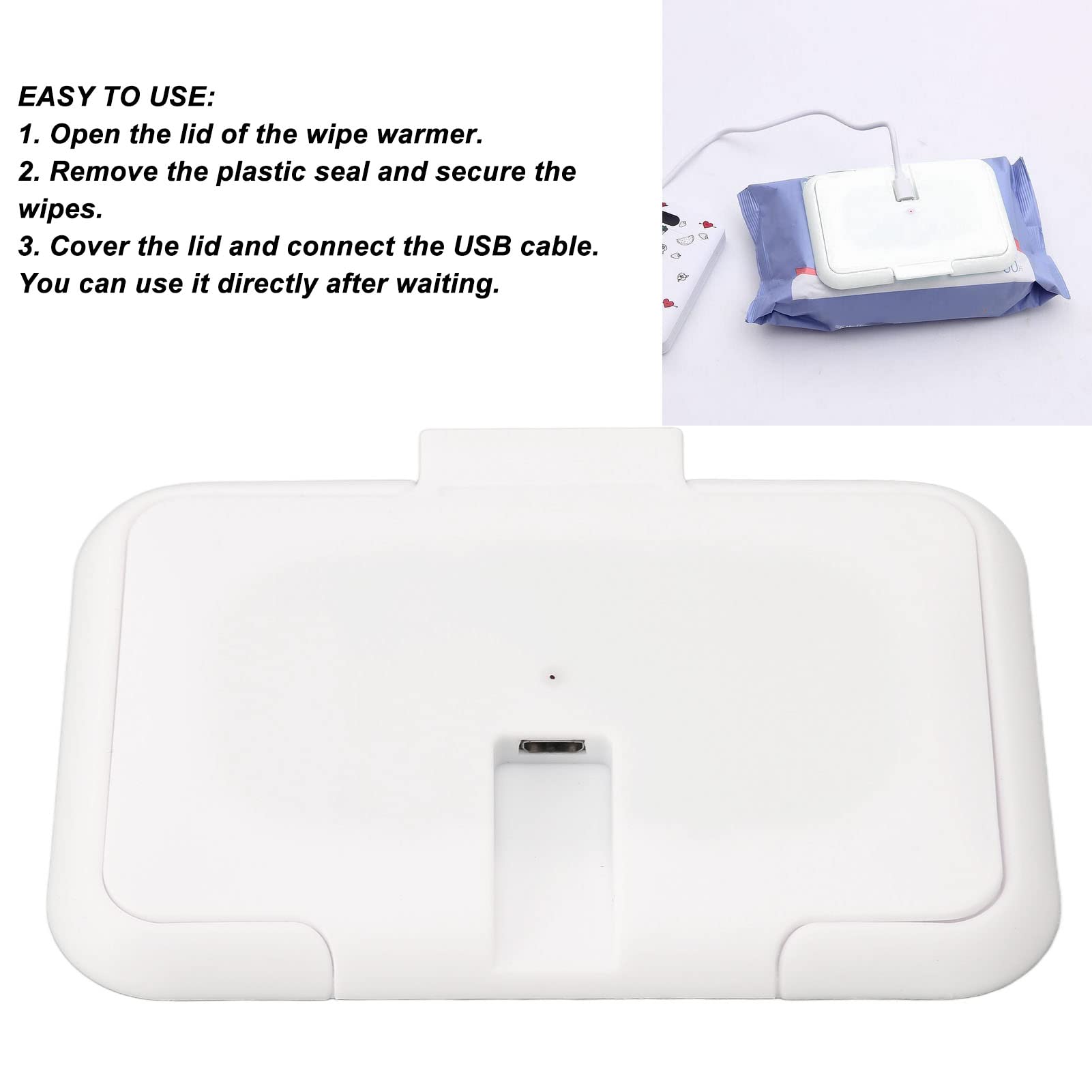 Baby Wipe Warmer,Thermostat Temperatur USB Tragbarer Windel Wipe Warmer Wipes Heizbox für Home Office Outdoor Use Baby Ｗipes Heizbox