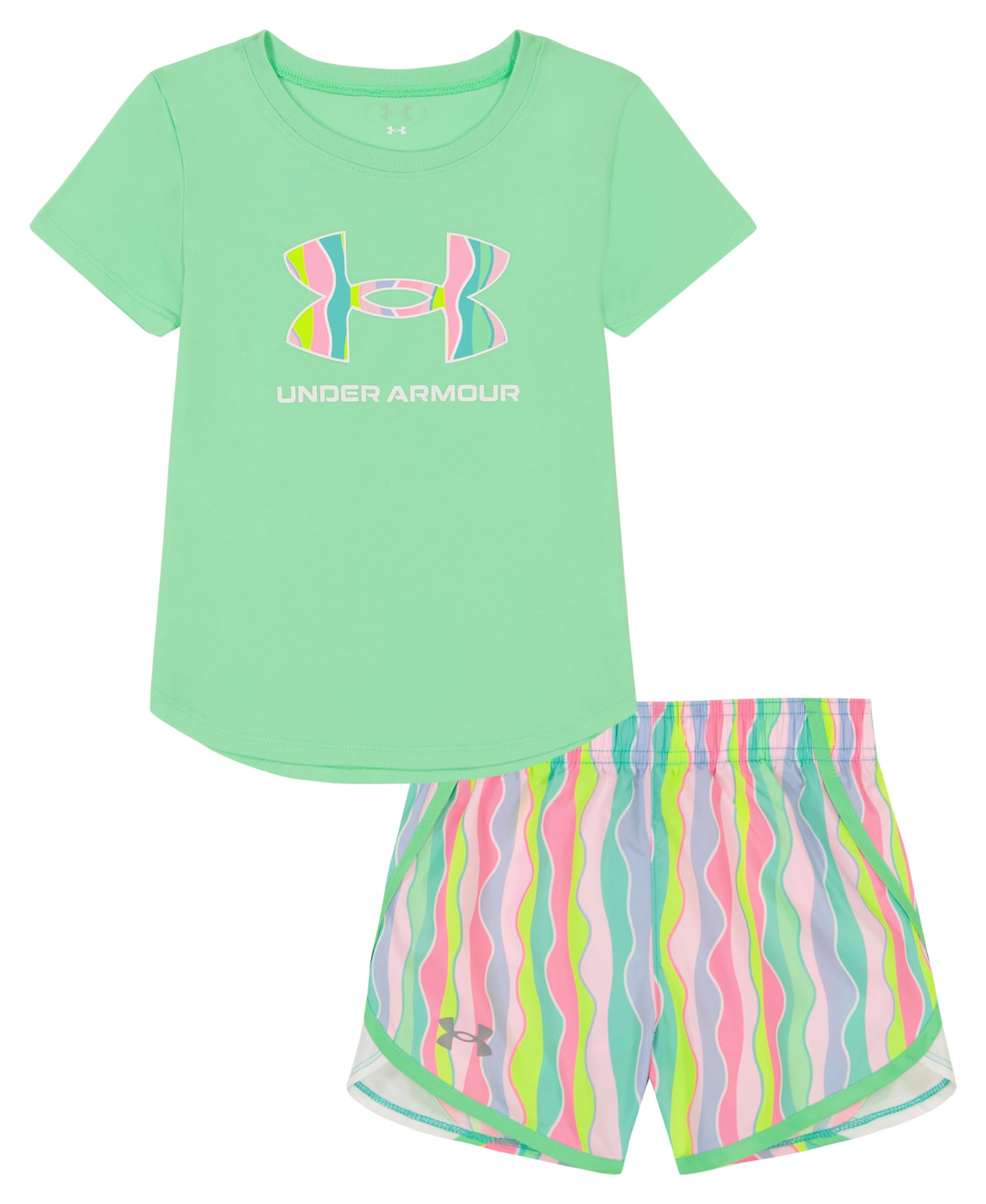 Under Armour Girl's 2-piece Short Sleeve Tee and Shorts Set