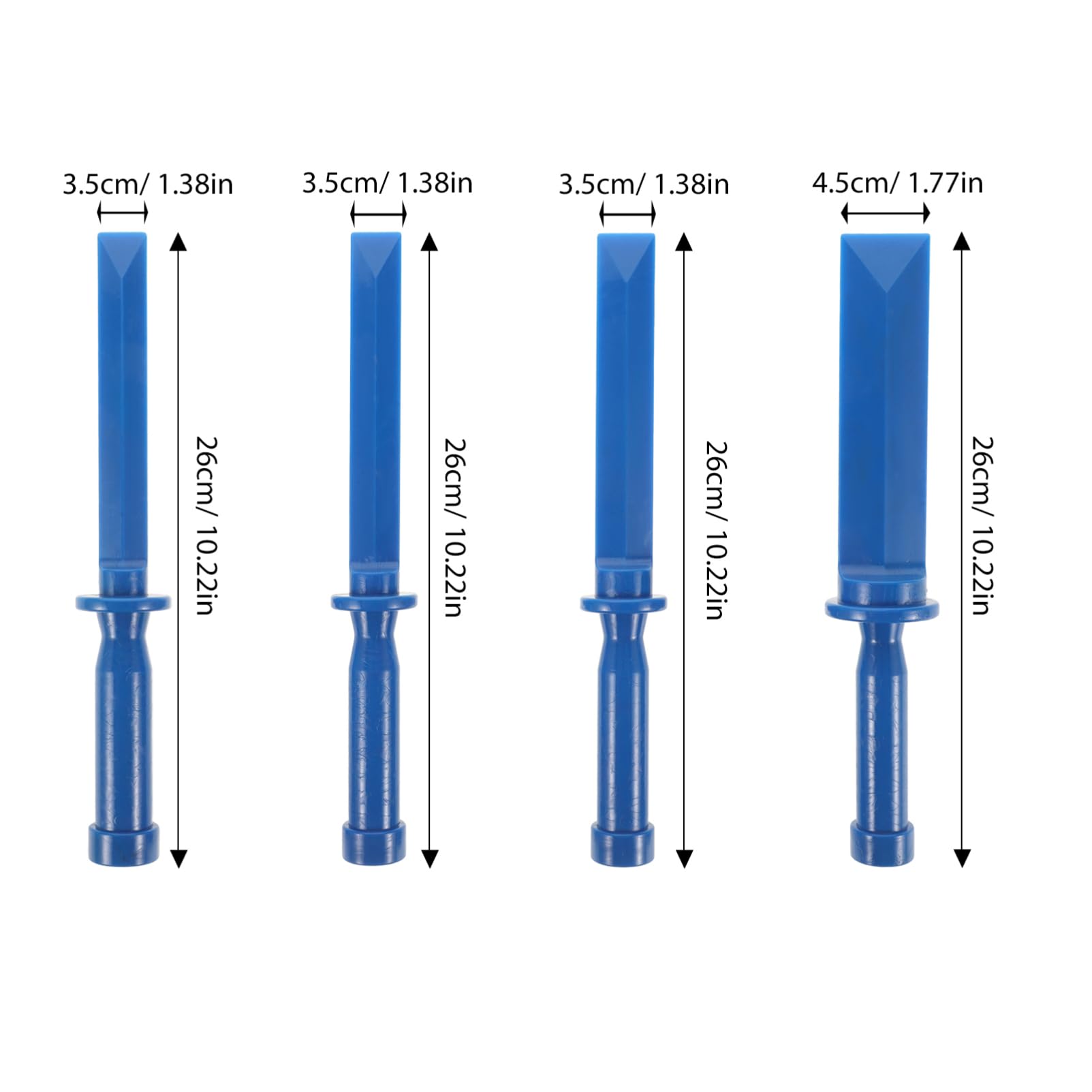 OUNONA Kit de Raspadores de Plástico para Automóvil, 4 Piezas Azul