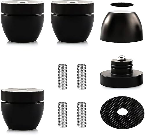 Tertullus 4 piezas de cuentas de bola de altavoz pies de aislamiento de plataforma giratoria Almohadillas de plataforma amortiguador de audio pies