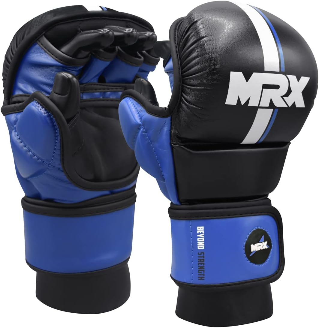 MMA Sparring Pro Gloves, with Open Ventilated Palm, Martial Arts Mitts Suitable for Men Women, Kara Cage Fighting, Combat Sports Training, Muay Thai, Punching Bag and Kickboxing