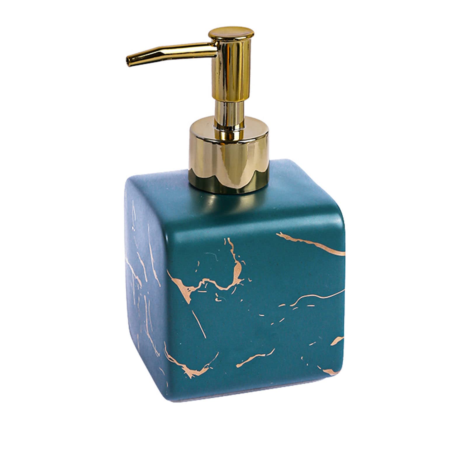 soap dispenser, Soap Dispenser,/Marble Pattern Design With Pump, Refillable Lotion For Bathroom Vanity Countertop, Ceramic Shampoo Dispenser-blue-330ml/11.6oz