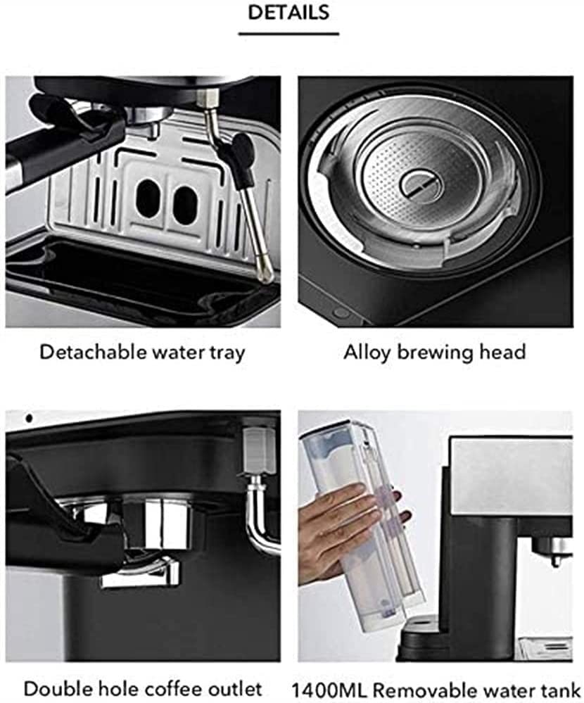 Cafetera automática de espresso con vaporizador 1.5 L miniatura 6
