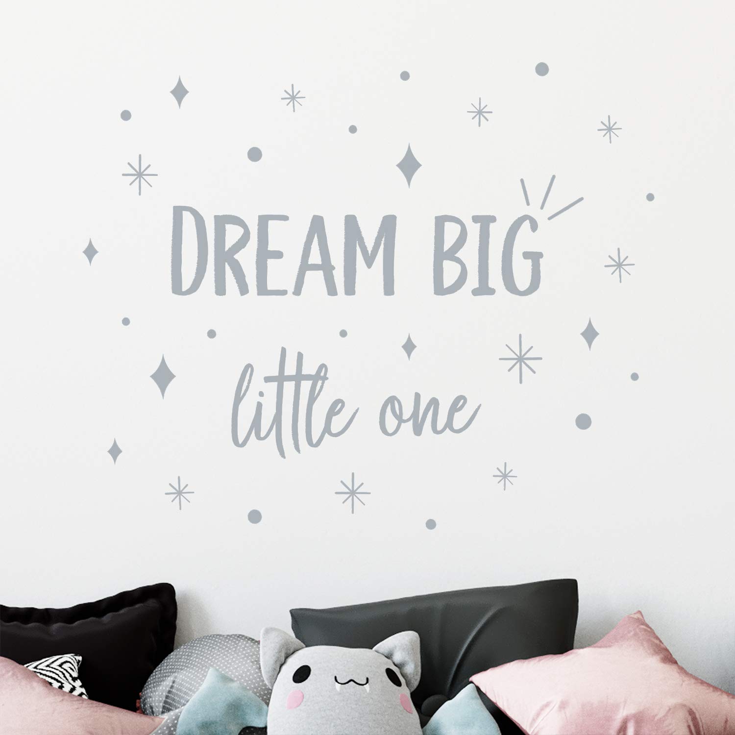 Wall Quote, Grey, Wall Décor, Dream Big Little one, Nursery, Cute Babyroom, Kids, Babygirl, Babyboy, Toddler's Bedroom Baby - Image 3