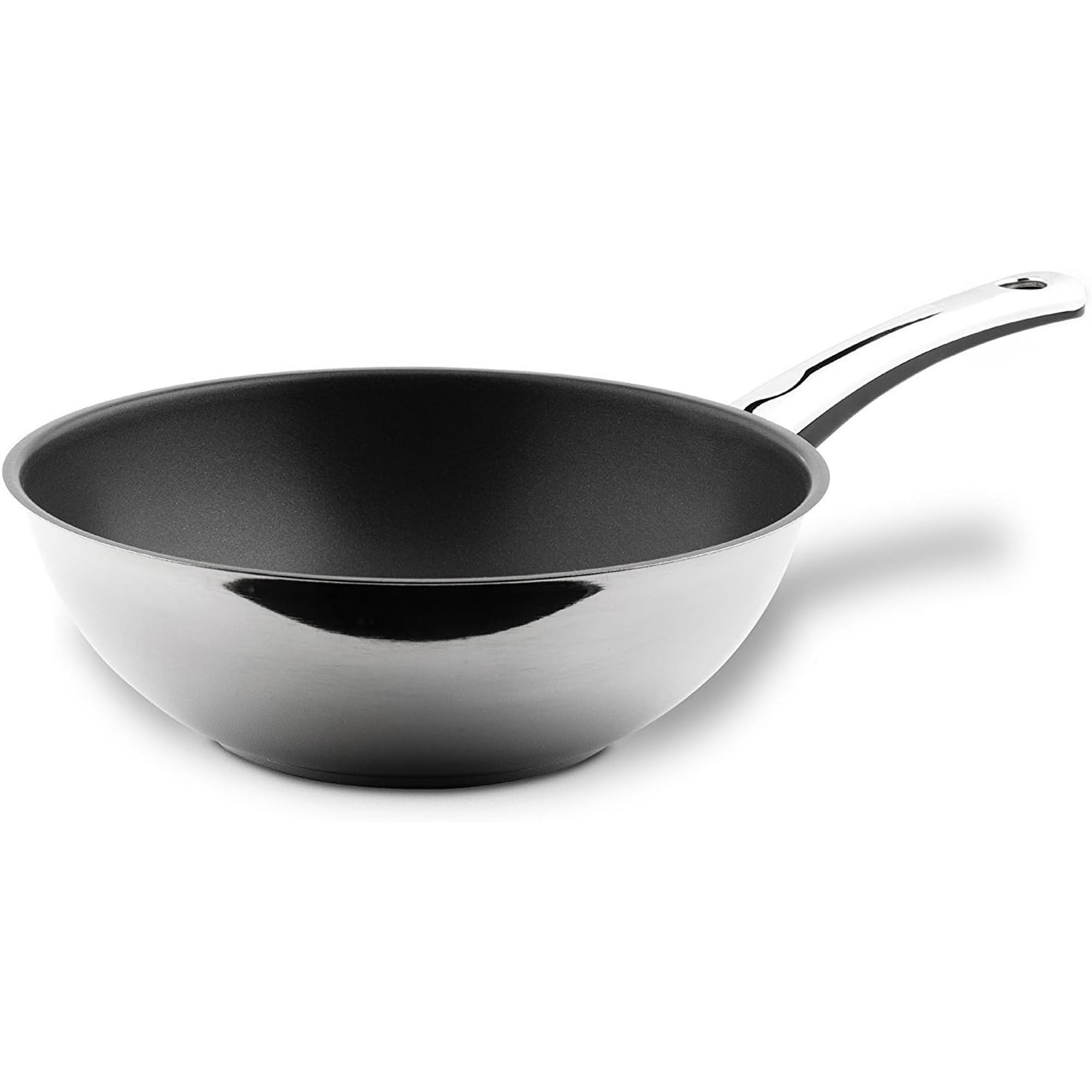 Berndes Stielwok Injoy Special Edition – Wokpfanne aus Edelstahl, Wok für Induktion, beschichtet, 28 cm