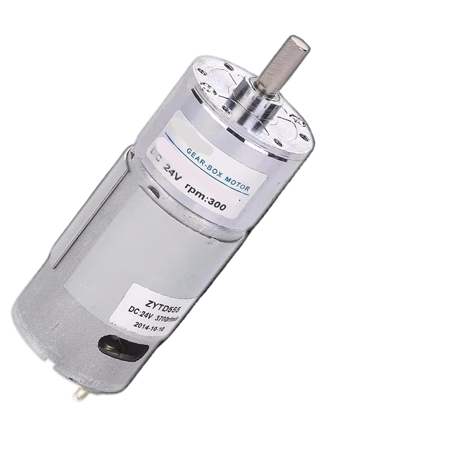 DC 12V 24V 6mm Shaft Dia Cylinder Permanent Magnet Geared Box Motor 5RPM-910RPM(220RPM)